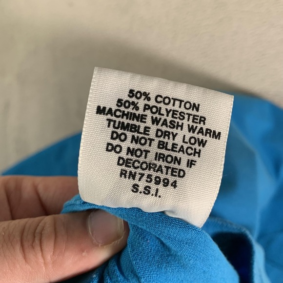 Vintage 19th Hole Golf Graphic Shirt Mens XL Blue SSI 1991 Bar Cartoon Made USA - Picture 9 of 12